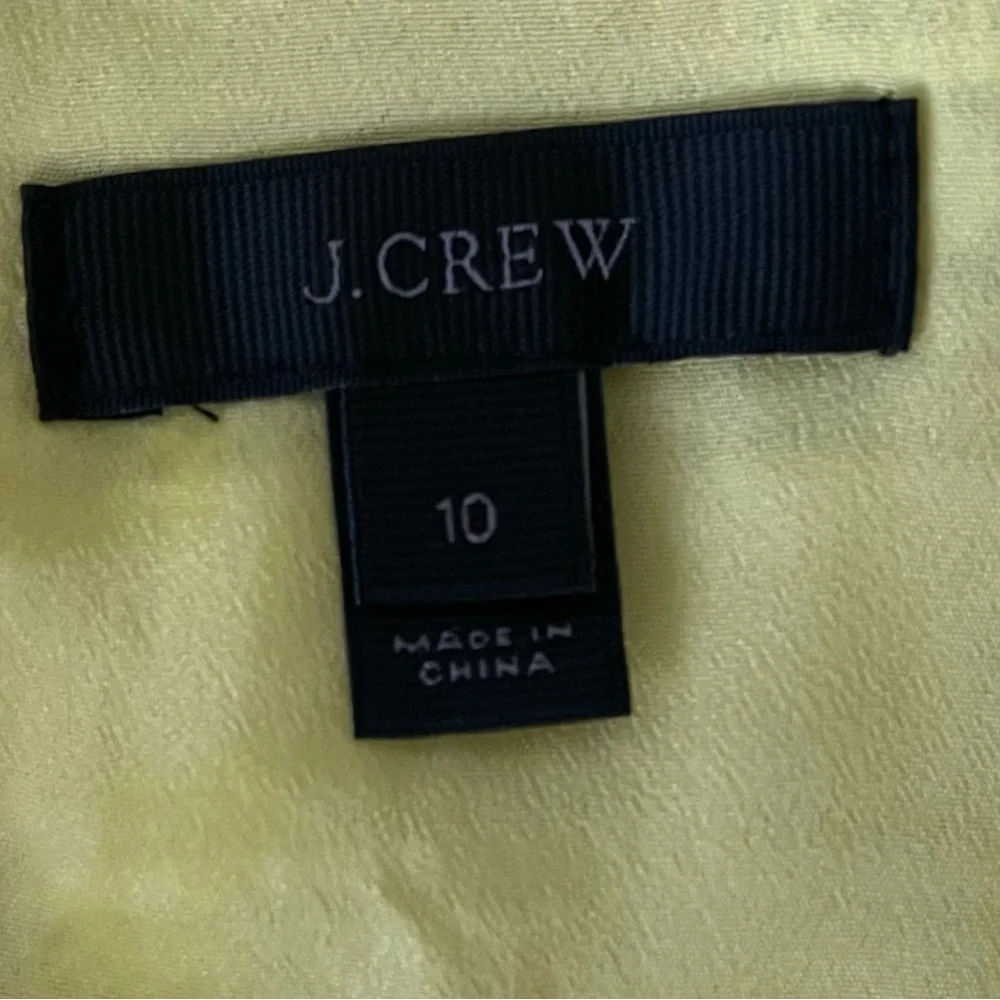 J.Crew Citrus Neon Yellow Fringe Sleeveless Sheath Dress